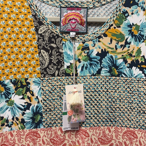 Johnny Was PAISLEY BLOCK RELAXED T‑SHIRT DRESS Size L NWT - Picture 7 of 9